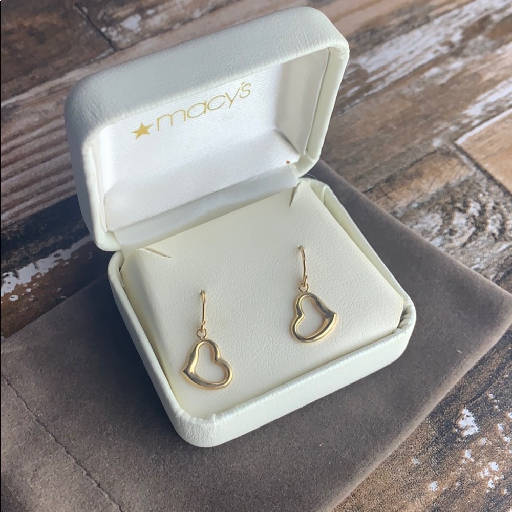 New Gold Plated Heart Earrings